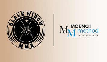 A black widow mma logo and moen m. M. Book