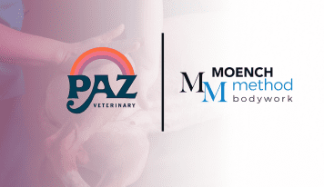 A logo for paz veterinary and the m. M. Medical body